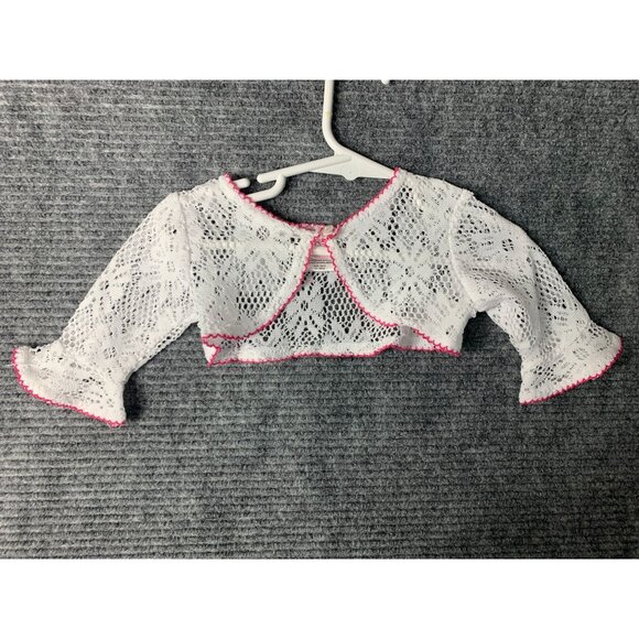 Youngland Other - Youngland Baby infant Girls Size 12 months white scrug cardigan sweater lace wit